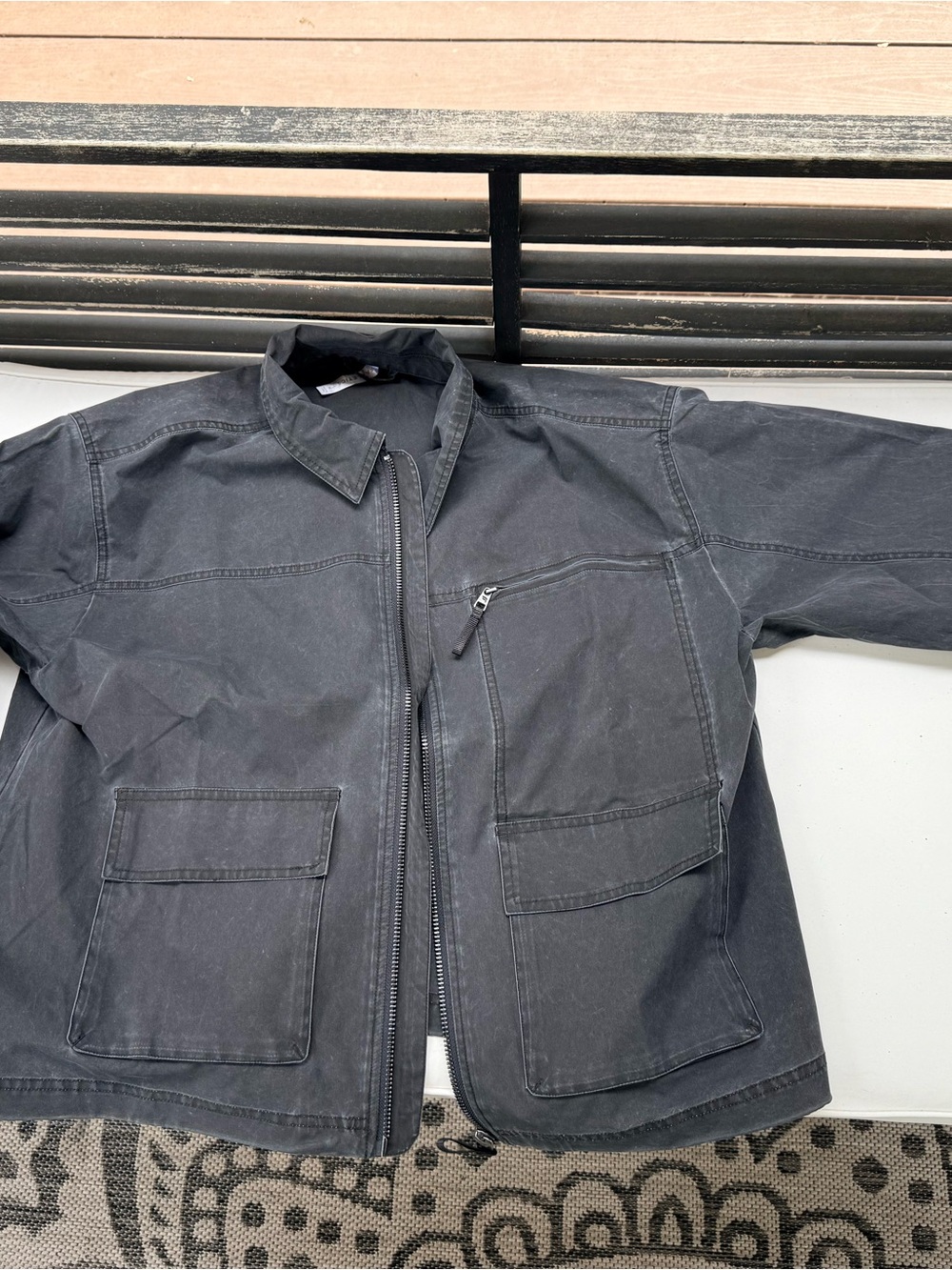 Fabletics Charcoal Black Utility Jacket